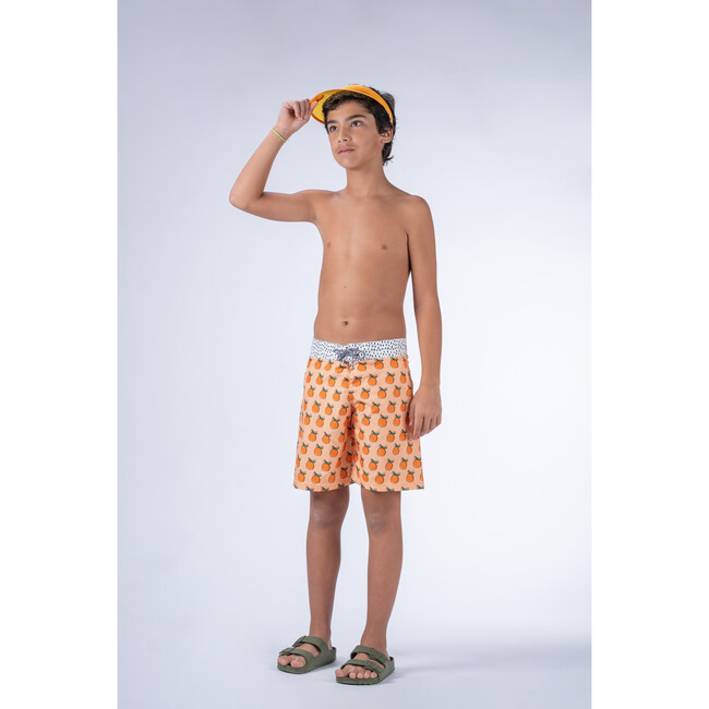 Oranges Print Surfer Swim Shorts, Multicolors - Swim Trunks - 2