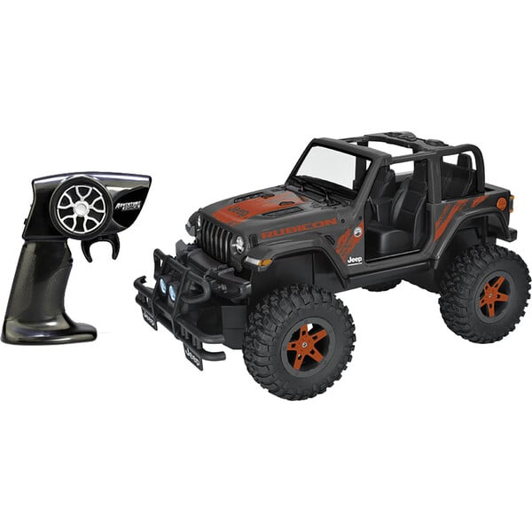 Jeep Rubicon ブラック ミニカー Jeep Wrangler Rubicon 2 Door 1:16 Scale R/C Vehicle in Black