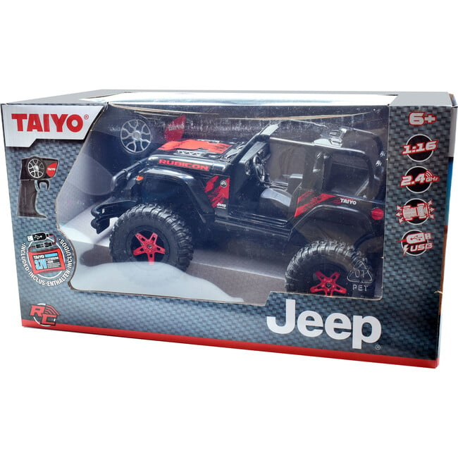 Jeep Wrangler Rubicon 2 Door 1:16 Scale R/C Vehicle in Black - Remote Control - 2