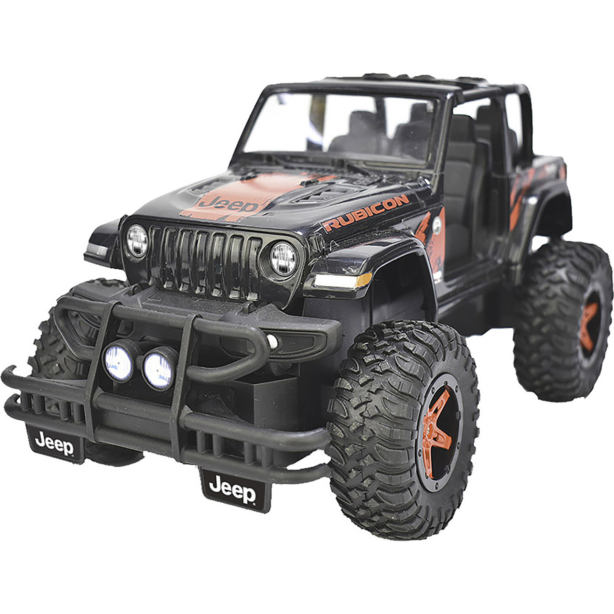 Jeep Rubicon ブラック ミニカー Jeep Wrangler Rubicon 2 Door 1:16 Scale R/C Vehicle in Black