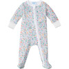 Bunny Garden Zip Onesie, Multicolors - Bodysuits - 1 - thumbnail