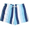 Mens Swim Trunk, Ocean Stripe - Swim Trunks - 1 - thumbnail