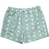 Mens Swim Trunk, Green Mallard Friends - Swim Trunks - 1 - thumbnail