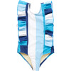 Girls Katniss Suit, Ocean Stripe - One Pieces - 1 - thumbnail