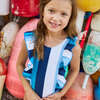 Girls Katniss Suit, Ocean Stripe - One Pieces - 2