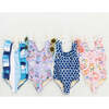 Girls Katniss Suit, Ocean Stripe - One Pieces - 5