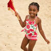 Girls Joy Tankini, Red Peonies - Two Pieces - 2