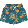 Boys Swim Trunk, Green Botanical Oranges - Swim Trunks - 1 - thumbnail