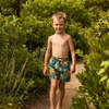 Boys Swim Trunk, Green Botanical Oranges - Swim Trunks - 2