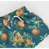 Boys Swim Trunk, Green Botanical Oranges - Swim Trunks - 4