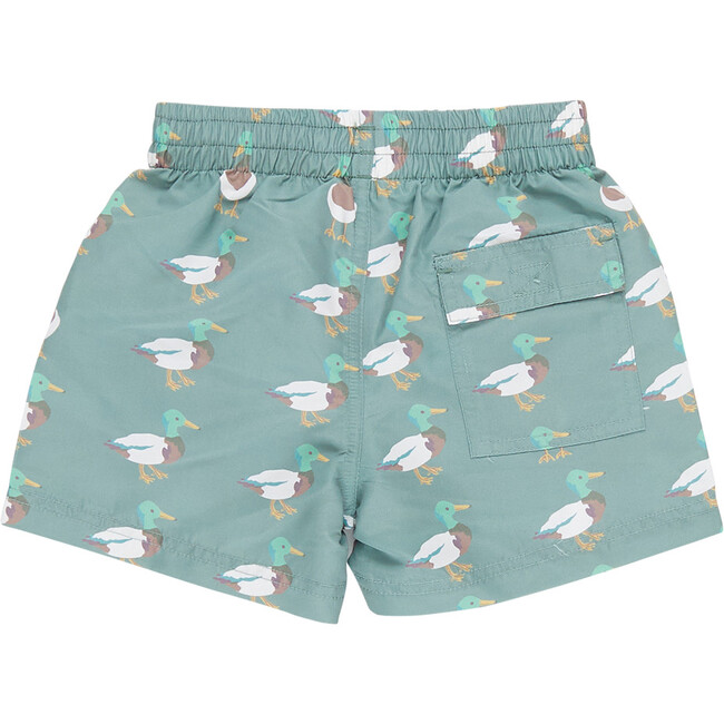 Boys Swim Trunk, Green Mallard Friends - Swim Trunks - 5