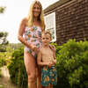 Boys Swim Trunk, Green Botanical Oranges - Swim Trunks - 5