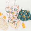 Boys Swim Trunk, Green Botanical Oranges - Swim Trunks - 6