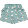 Baby Boys Swim Trunk, Green Botanical Oranges - Swim Trunks - 5