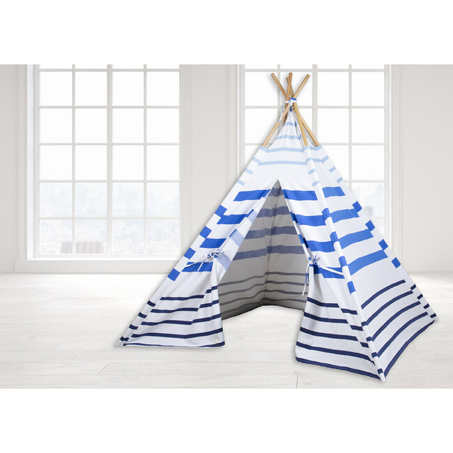 Nautical Stripe Teepee Tent, White