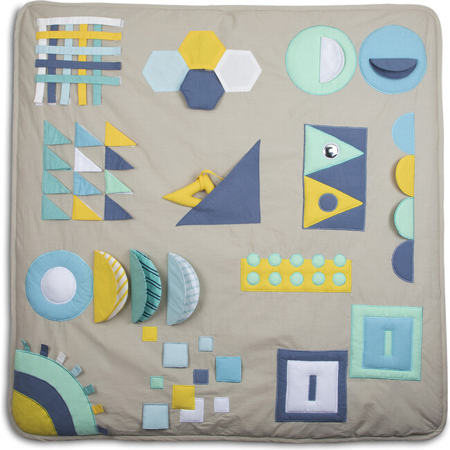 Neo Eometric Shapes Play Mat, Taupe
