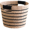 Modern Tapered Basket, Natural + Black Striped - Storage - 1 - thumbnail