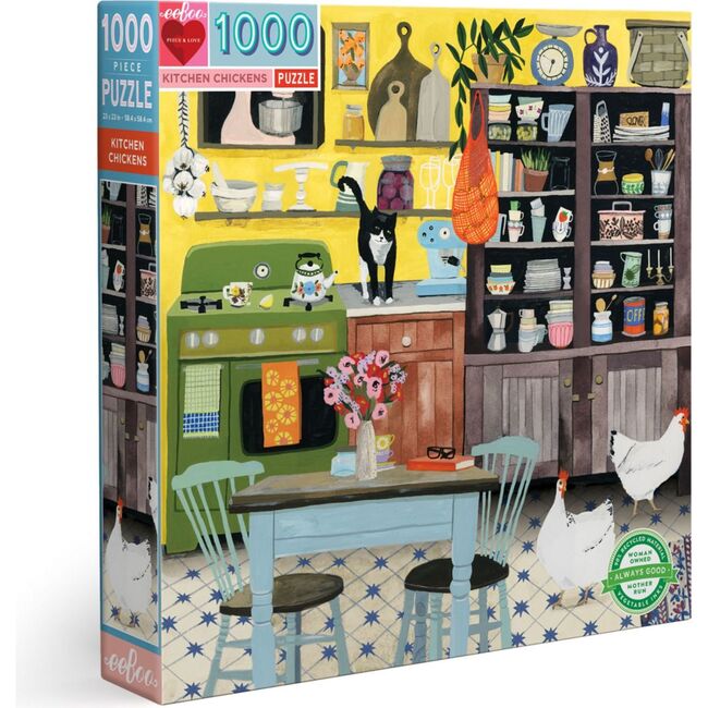 Piece and Love Kitchen Chickens Jigsaw Puzzle, 1000 pieces