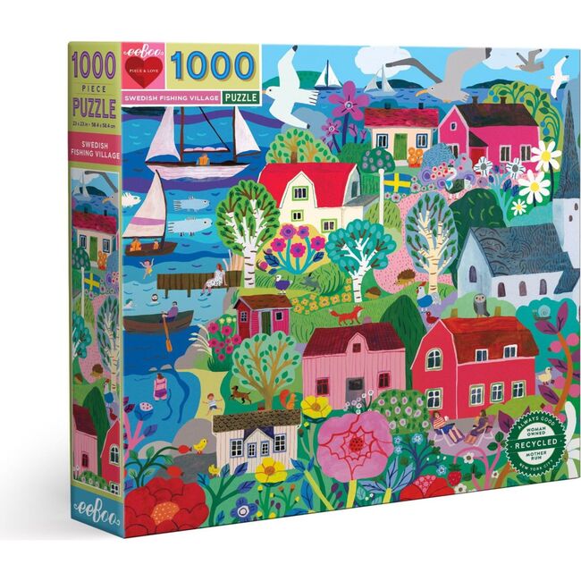 Piece and Love Swedish Fishing Village Puzzle, 1000 Pieces