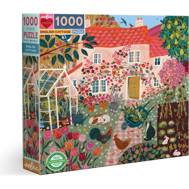 Piece and Love English Cottage Jigsaw Puzzle, 1000 Pieces