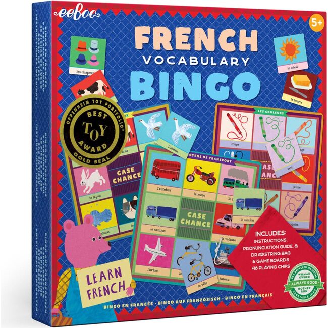 : French Bingo Vocabulary Game