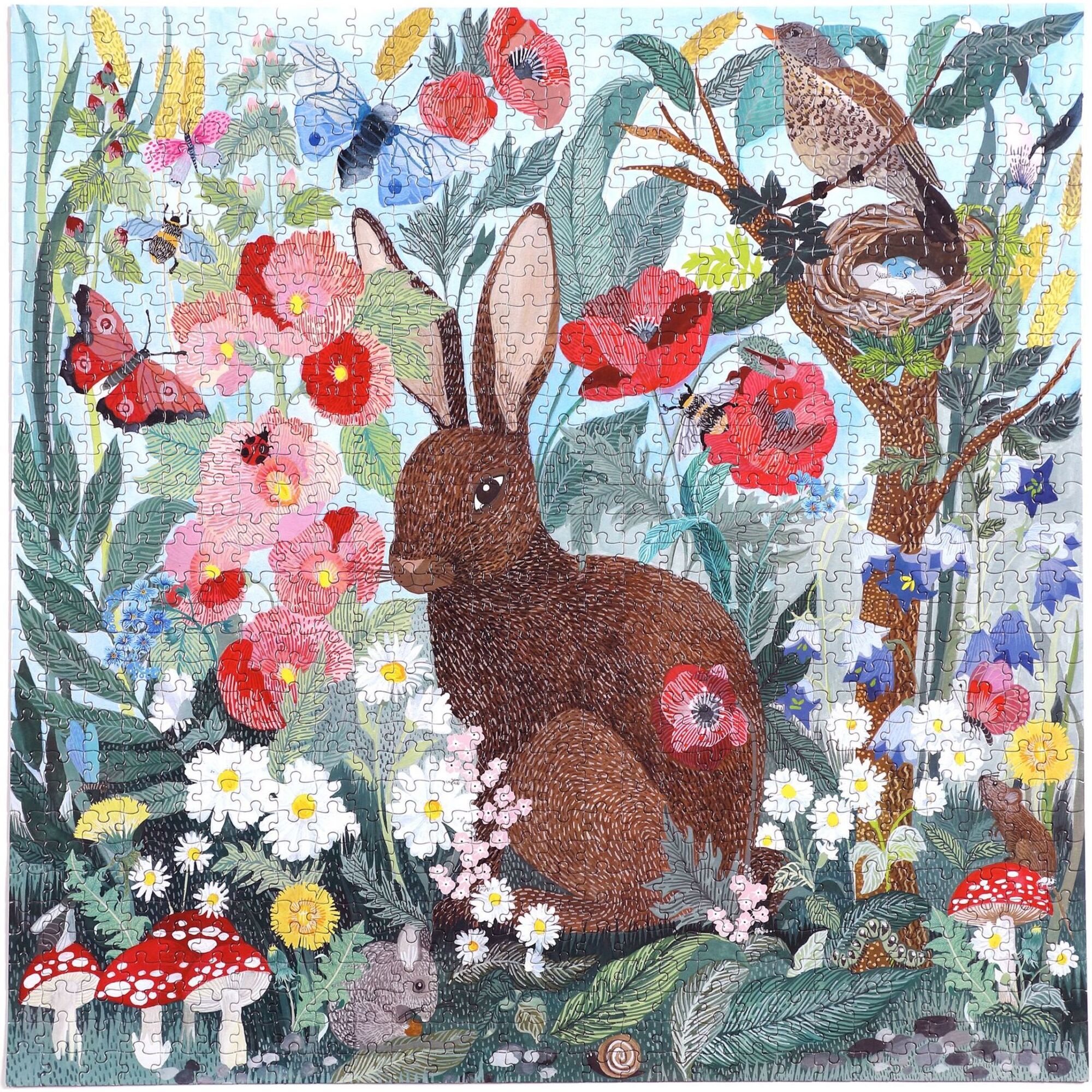 Piece and Love Poppy Bunny Adult Jigsaw Puzzle,  1000 pieces - Puzzles - 1