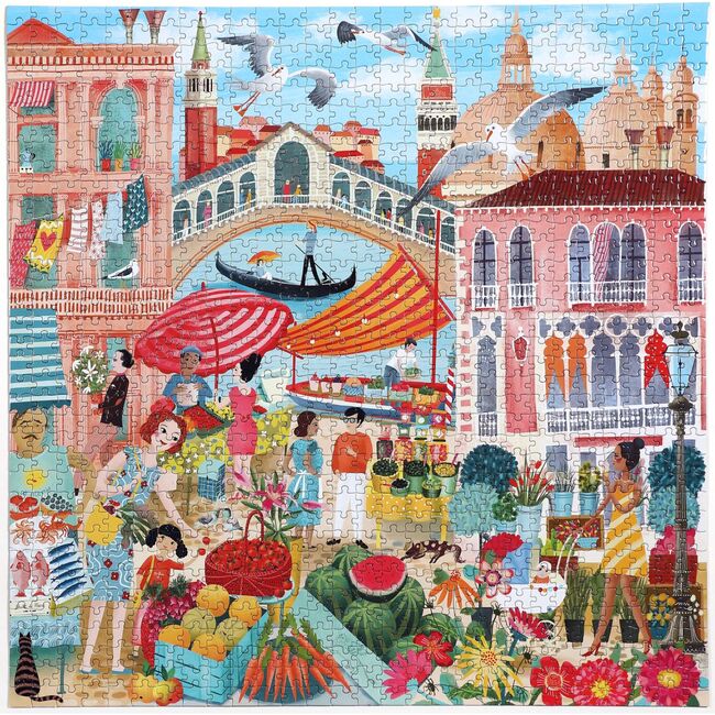 Piece and Love Venice Open Market Jigsaw Puzzle, 1000 Pieces - Puzzles - 2