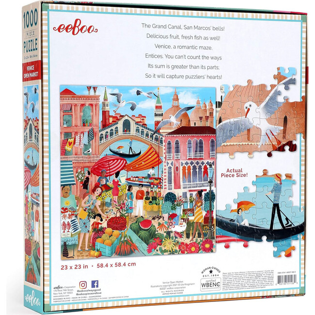 Piece and Love Venice Open Market Jigsaw Puzzle, 1000 Pieces - Puzzles - 3