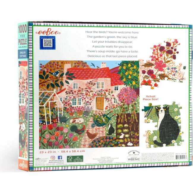 Piece and Love English Cottage Jigsaw Puzzle, 1000 Pieces - Puzzles - 6