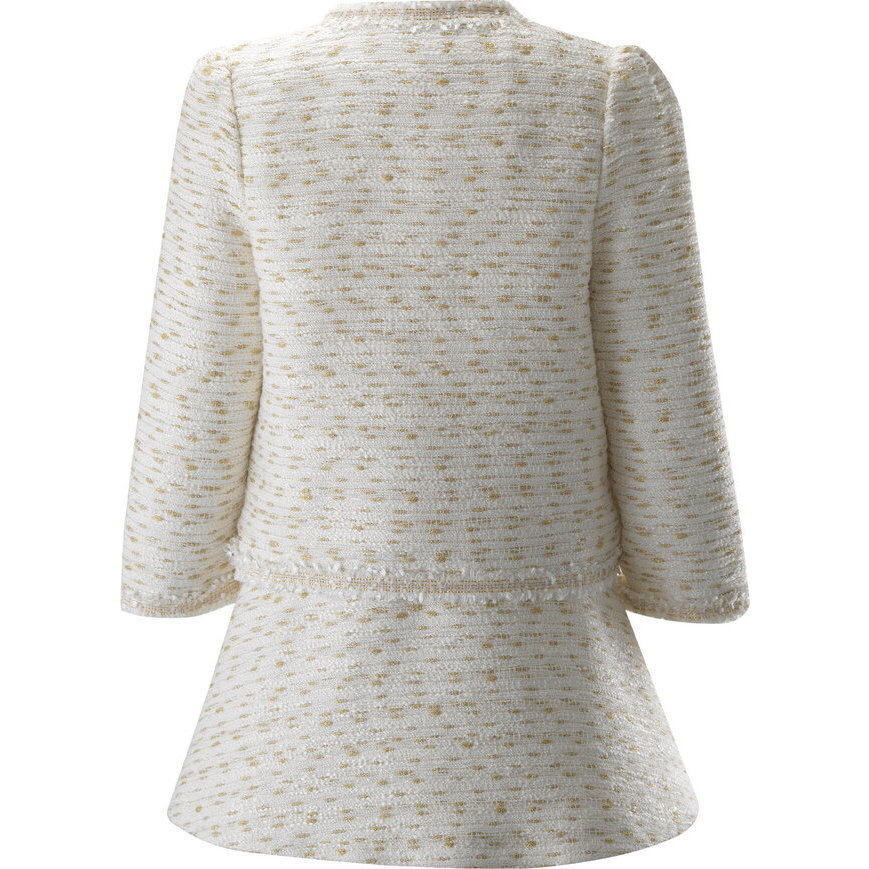 Tweed Jacket and Skirt Set, Cream - Rachel Riley Mixed