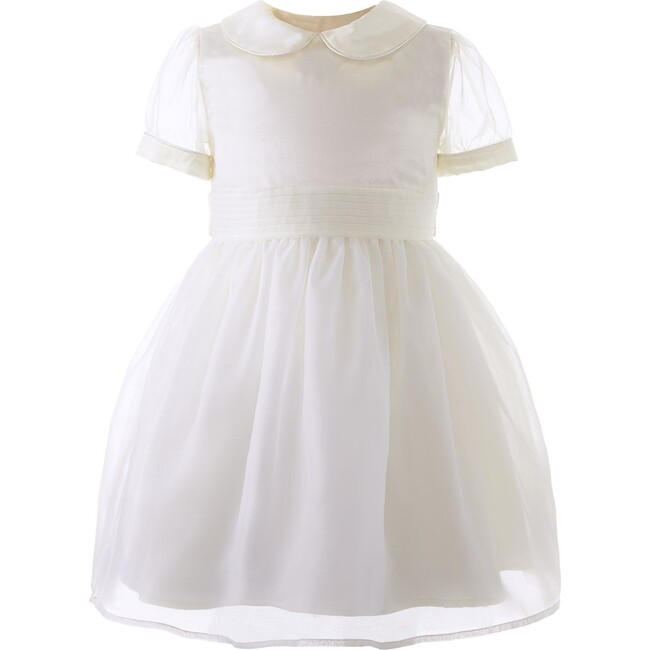 Organza Pintuck Dress, White