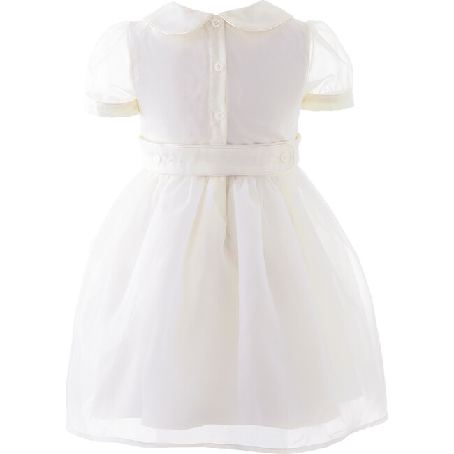 Organza Pintuck Dress, White - Dresses - 3