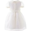 Organza Pintuck Dress, White - Dresses - 3