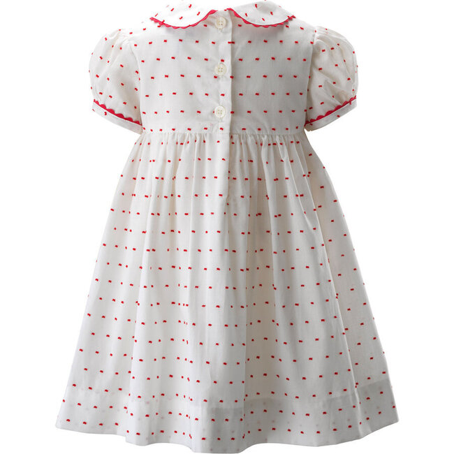 Ladybug Smocked Dress & Bloomers, Red - Dresses - 3