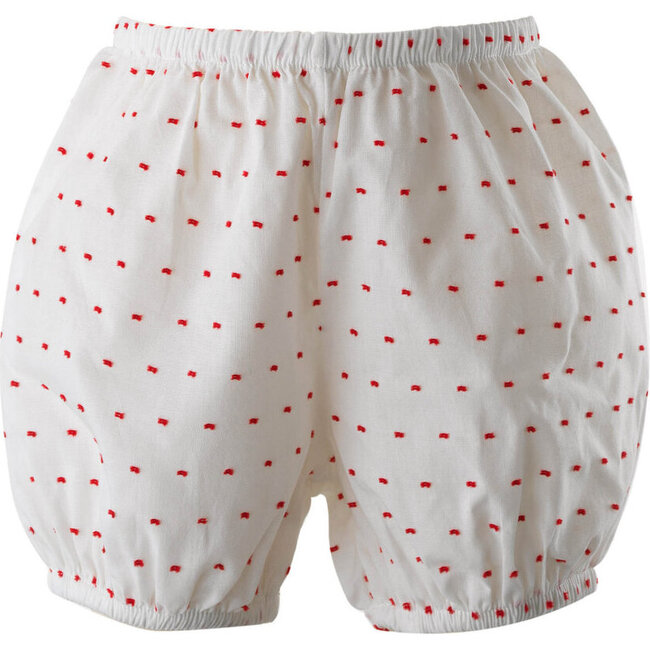 Ladybug Smocked Dress & Bloomers, Red - Dresses - 4