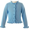 Frill Cardigan, Blue - Cardigans - 1 - thumbnail