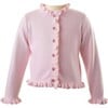 Frill Cardigan, Pink - Cardigans - 1 - thumbnail