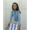 Frill Cardigan, Blue - Cardigans - 2