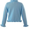 Frill Cardigan, Blue - Cardigans - 3