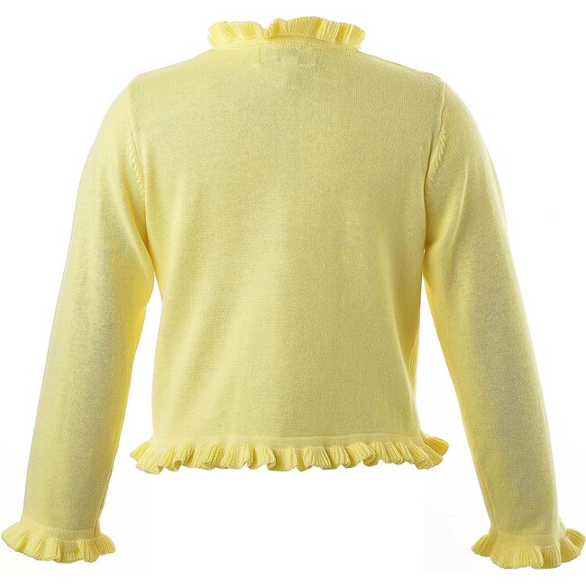 Frill Cardigan, Yellow - Cardigans - 3