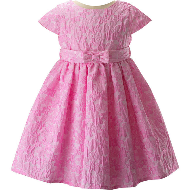 Daisy Damask Party Dress, Pink