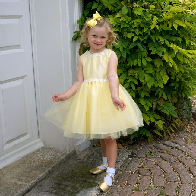 Daisy Tulle Dress, Yellow - Dresses - 2