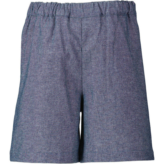 Chambray Shorts, Navy - Shorts - 3