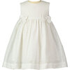 Bow Eyelet Dress, White - Dresses - 1 - thumbnail