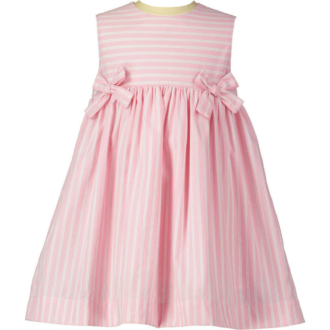 Bow Stripe Dress, Pink