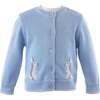 Bunny Intarsia Cardigan, Blue - Cardigans - 1 - thumbnail