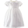 Baby Organza Pintuck Dress, White - Dresses - 1 - thumbnail