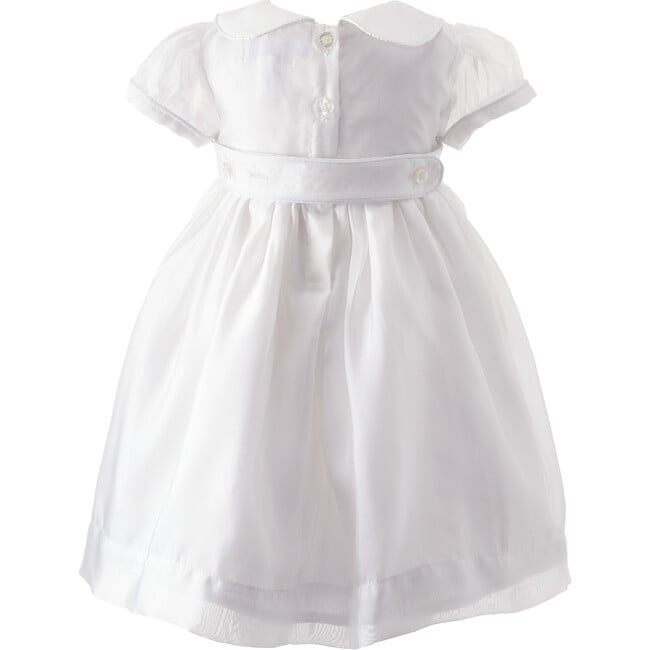 Baby Organza Pintuck Dress, White - Dresses - 2