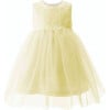 Baby Daisy Tulle Dress, Yellow - Dresses - 1 - thumbnail