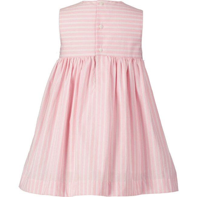 Bow Stripe Dress, Pink - Dresses - 3